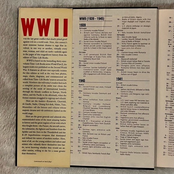 WWII Time-Life Books History of the Second World War Hardcover Book - Picture 4 of 4